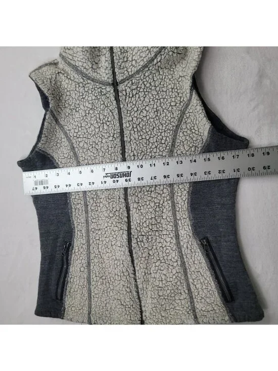 Kuhl Women's Gray Sherpa Fleece Zip-Up Vest Size S - Picture 9 of 12